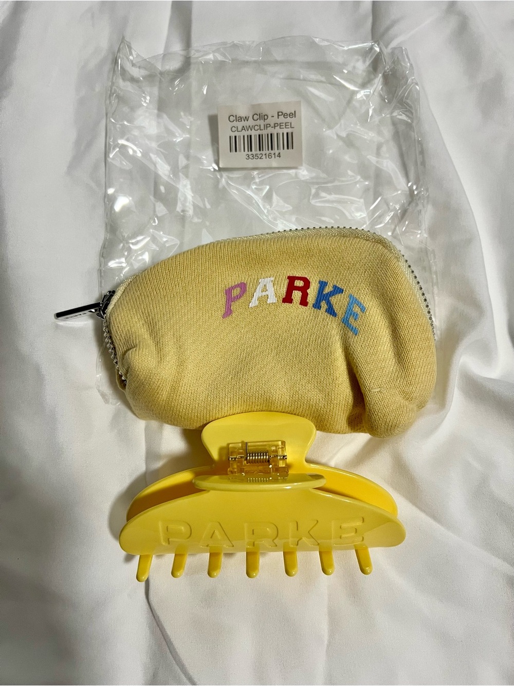 PARKE Hair Clip W/Pouch Peel (Summerland Collection) NIP - Picture 2 of 4